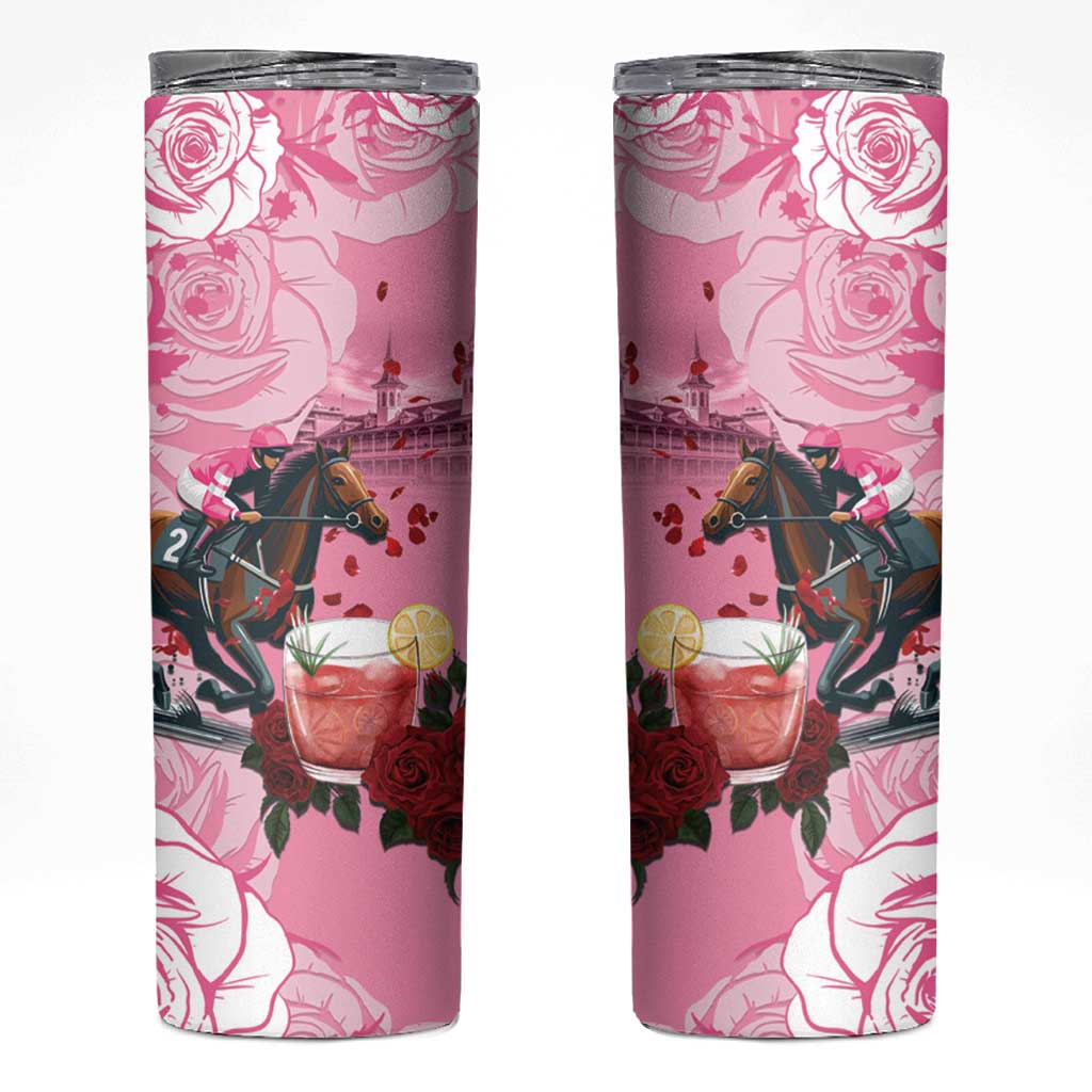 Kentucky Horse Racing Skinny Tumbler Churchill Downs Derby Strawberry Mint Julep Cocktail