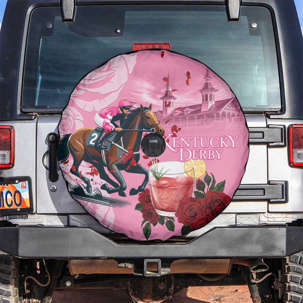 Kentucky Horse Racing Spare Tire Cover Churchill Downs Derby Strawberry Mint Julep Cocktail