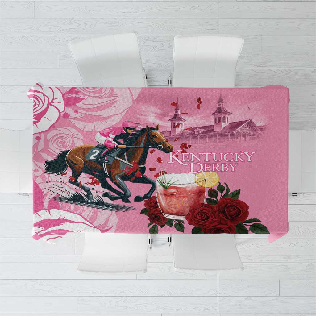 Kentucky Horse Racing Tablecloth Churchill Downs Derby Strawberry Mint Julep Cocktail