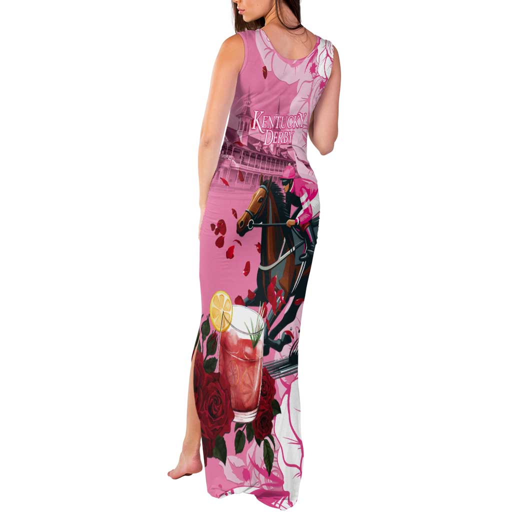 Kentucky Horse Racing Tank Maxi Dress Churchill Downs Derby Strawberry Mint Julep Cocktail