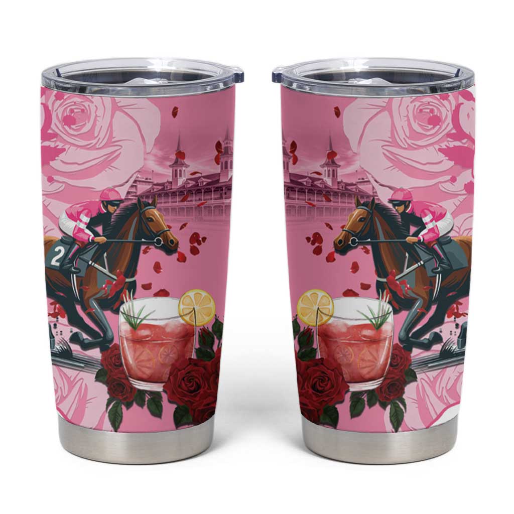 Kentucky Horse Racing Tumbler Cup Churchill Downs Derby Strawberry Mint Julep Cocktail