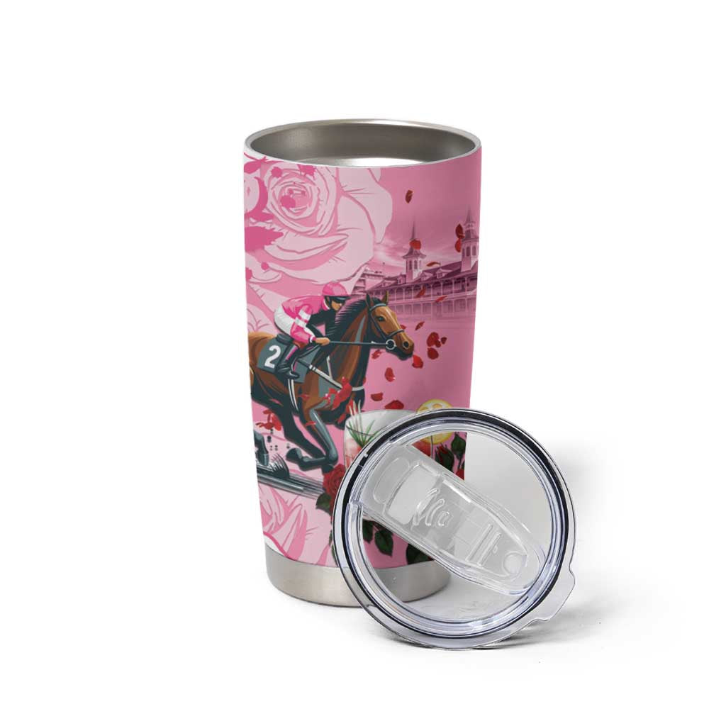 Kentucky Horse Racing Tumbler Cup Churchill Downs Derby Strawberry Mint Julep Cocktail
