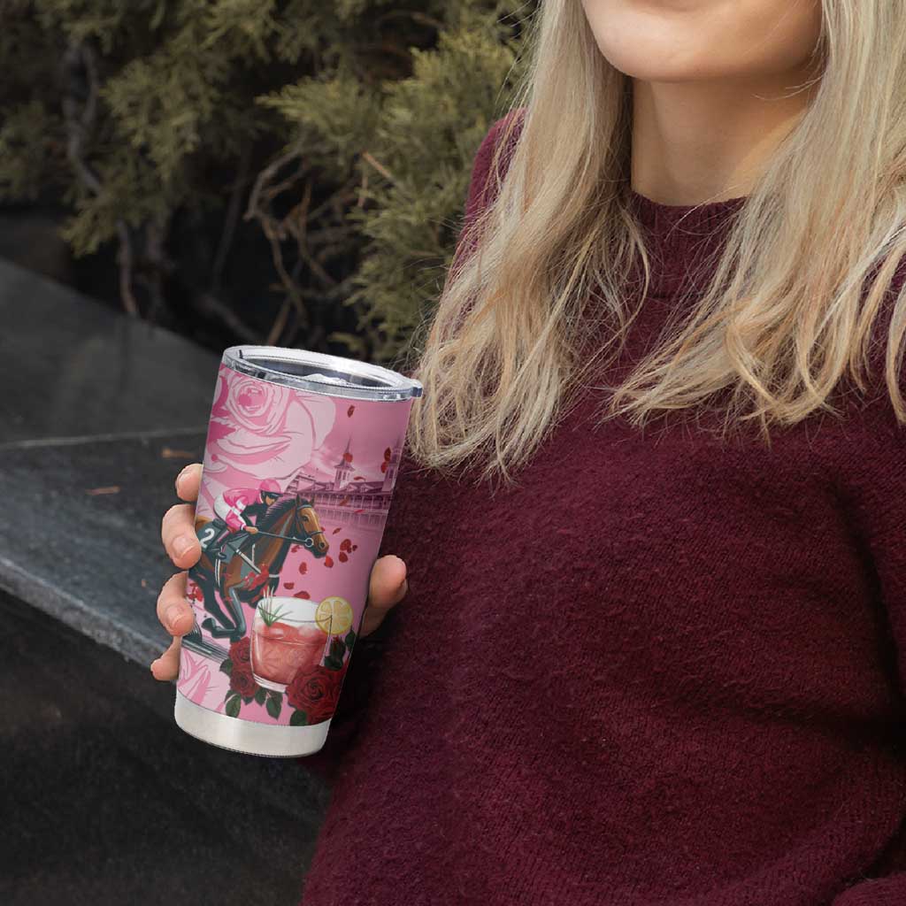 Kentucky Horse Racing Tumbler Cup Churchill Downs Derby Strawberry Mint Julep Cocktail