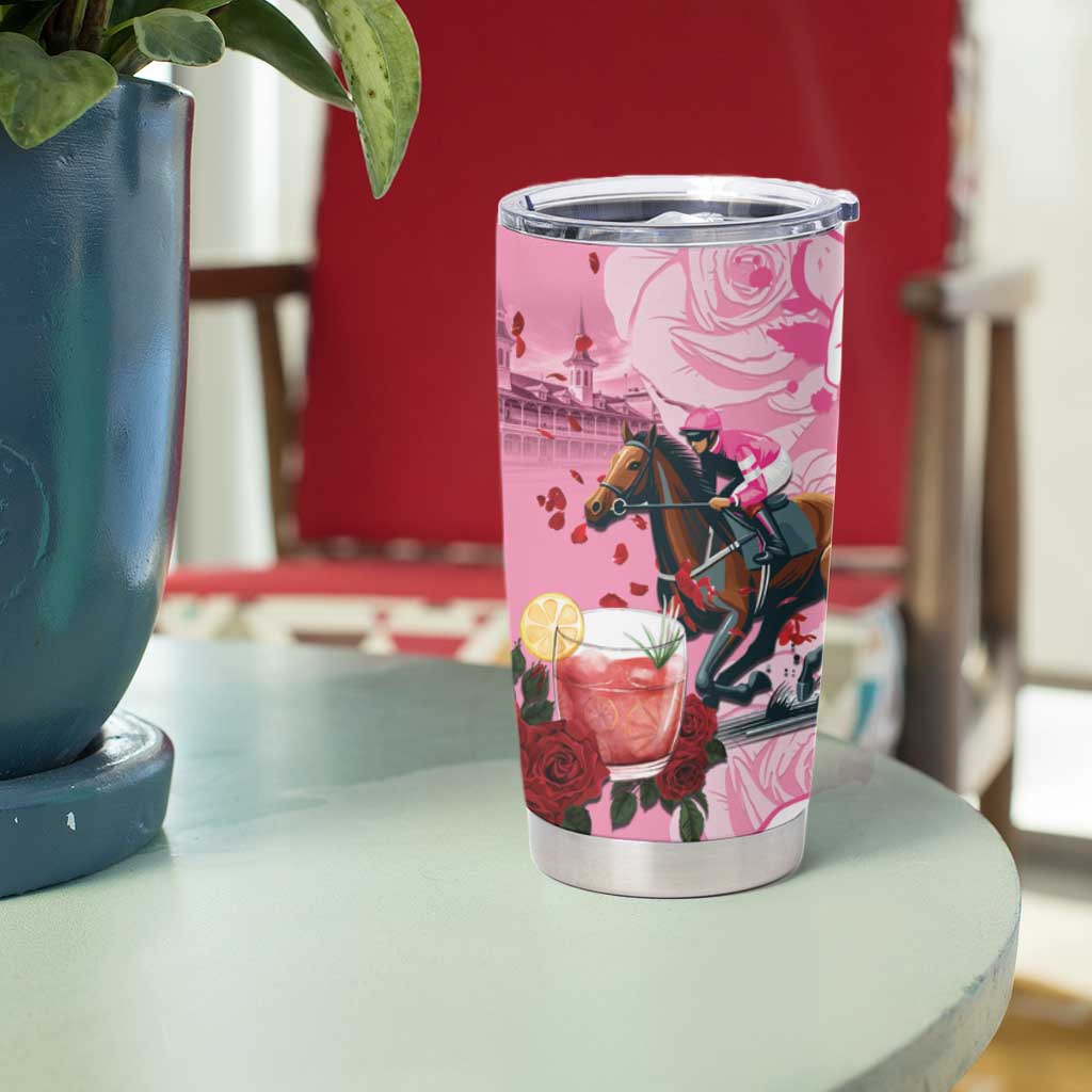 Kentucky Horse Racing Tumbler Cup Churchill Downs Derby Strawberry Mint Julep Cocktail