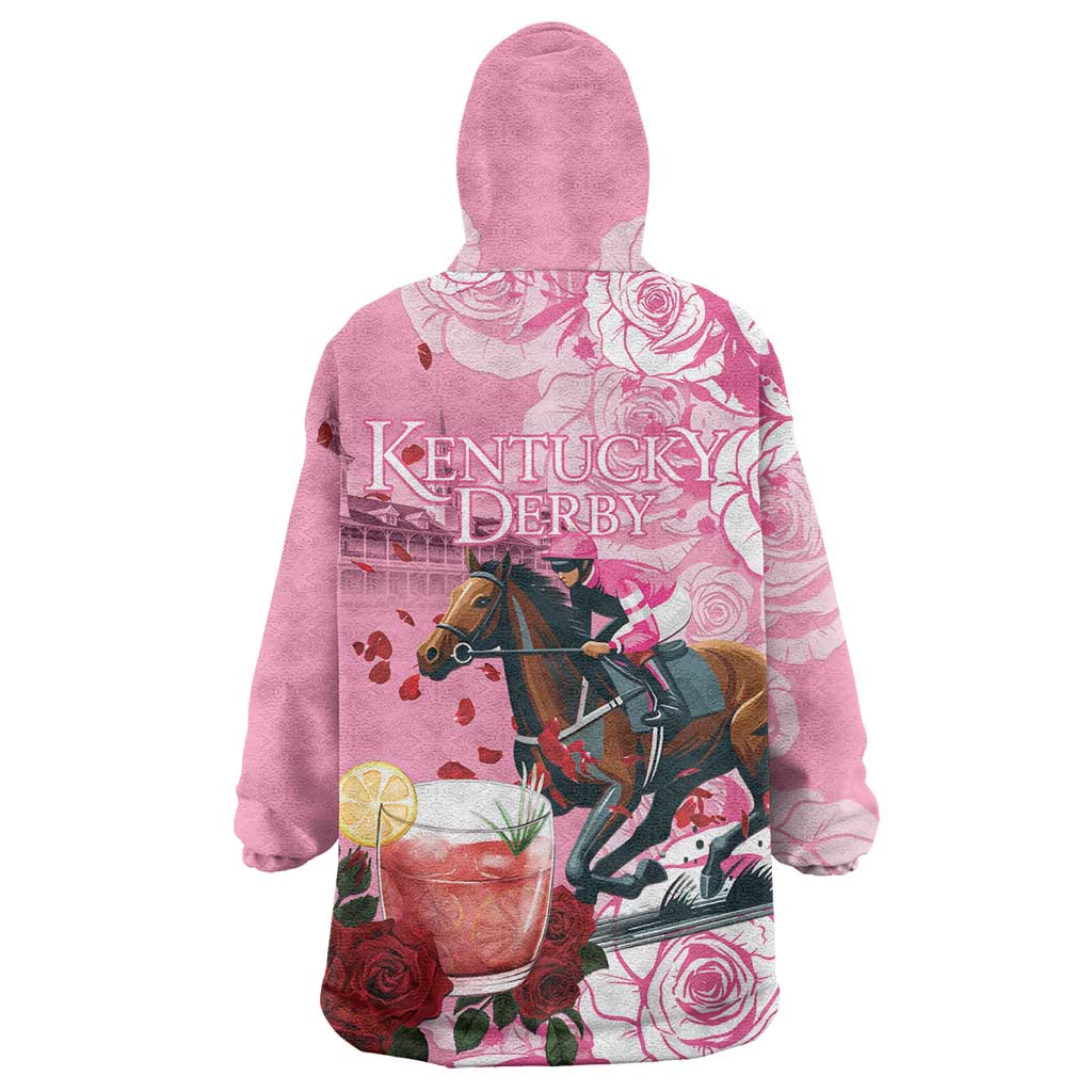 Kentucky Horse Racing Wearable Blanket Hoodie Churchill Downs Derby Strawberry Mint Julep Cocktail