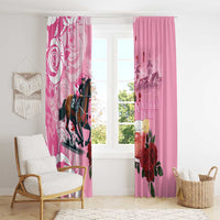 Kentucky Horse Racing Window Curtain Churchill Downs Derby Strawberry Mint Julep Cocktail