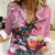Kentucky Horse Racing Women Casual Shirt Churchill Downs Derby Strawberry Mint Julep Cocktail