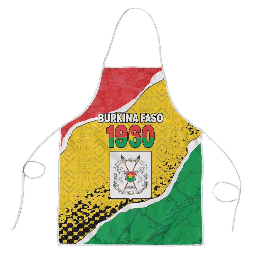 Burkina Faso Independence Day Apron Coat Of Arms - Grunge Style - Wonder Print Shop