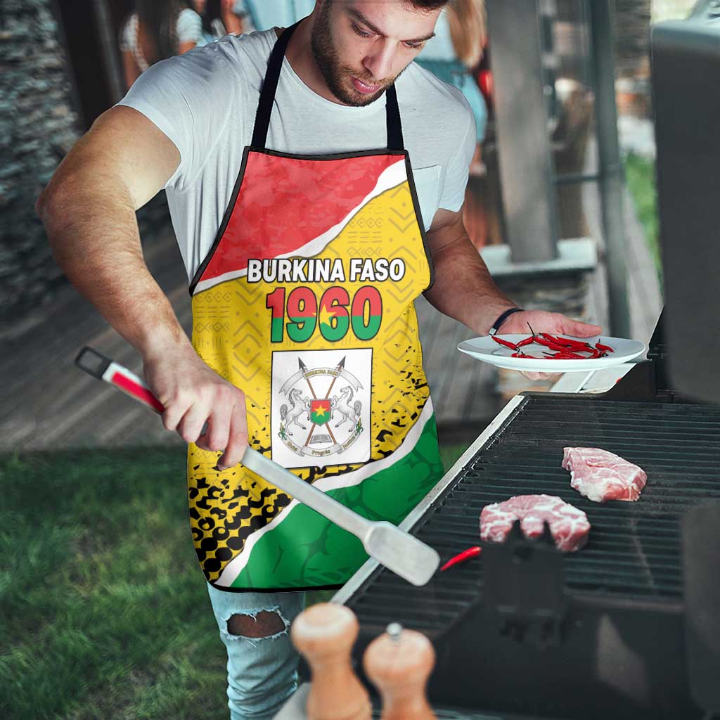 Burkina Faso Independence Day Apron Coat Of Arms - Grunge Style - Wonder Print Shop
