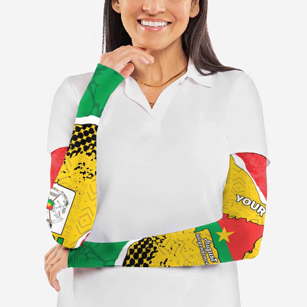 Personalized Burkina Faso Independence Day Arm Sleeves Coat Of Arms - Grunge Style - Wonder Print Shop