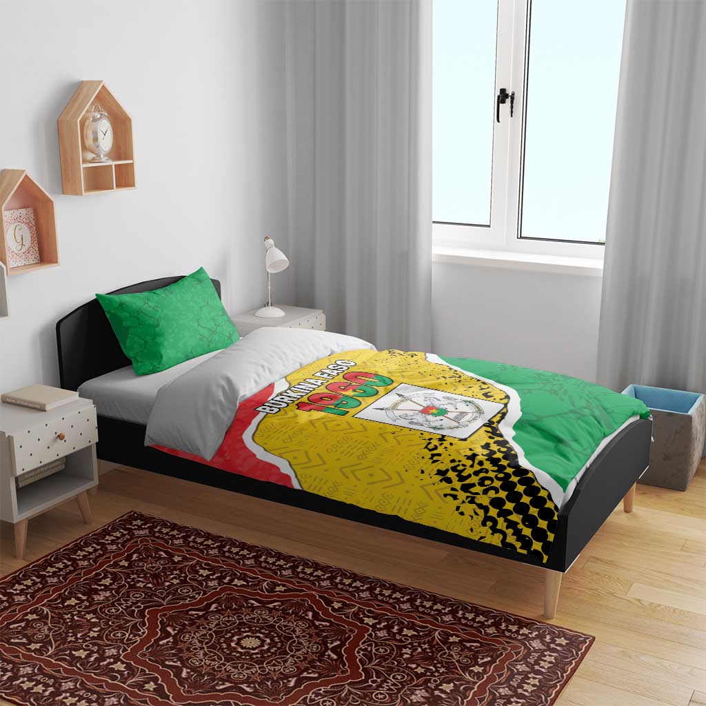 Burkina Faso Independence Day Bedding Set Coat Of Arms - Grunge Style - Wonder Print Shop