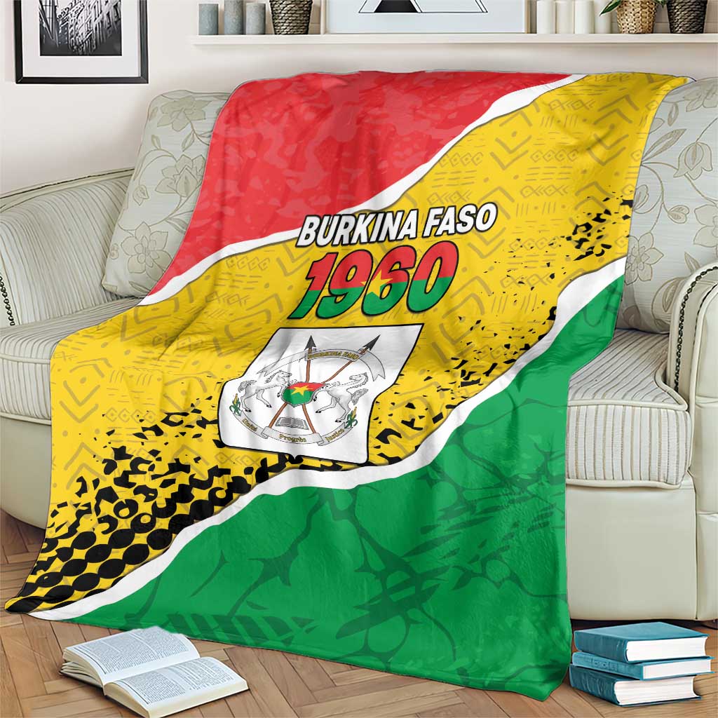 Burkina Faso Independence Day Blanket Coat Of Arms - Grunge Style - Wonder Print Shop