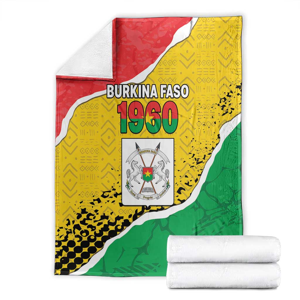 Burkina Faso Independence Day Blanket Coat Of Arms - Grunge Style - Wonder Print Shop