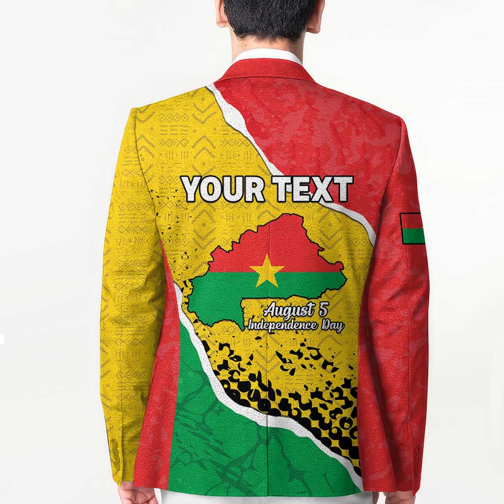Personalized Burkina Faso Independence Day Blazer Coat Of Arms - Grunge Style - Wonder Print Shop