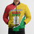 Personalized Burkina Faso Independence Day Bomber Puffer Jacket Coat Of Arms - Grunge Style - Wonder Print Shop