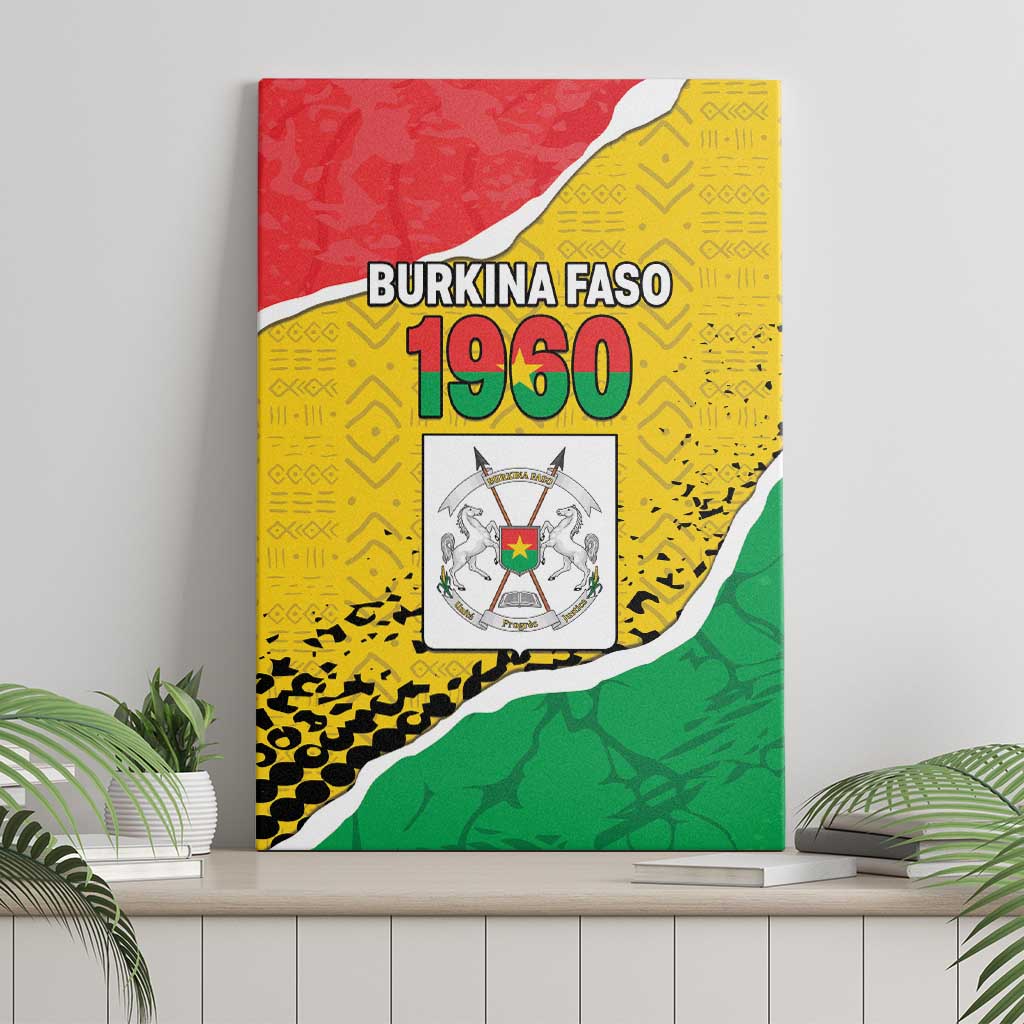 Burkina Faso Independence Day Canvas Wall Art Coat Of Arms - Grunge Style - Wonder Print Shop
