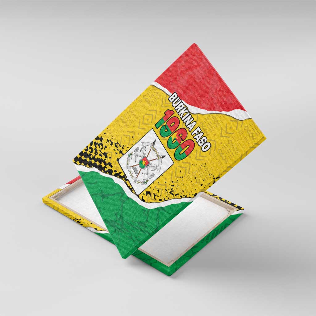 Burkina Faso Independence Day Canvas Wall Art Coat Of Arms - Grunge Style - Wonder Print Shop