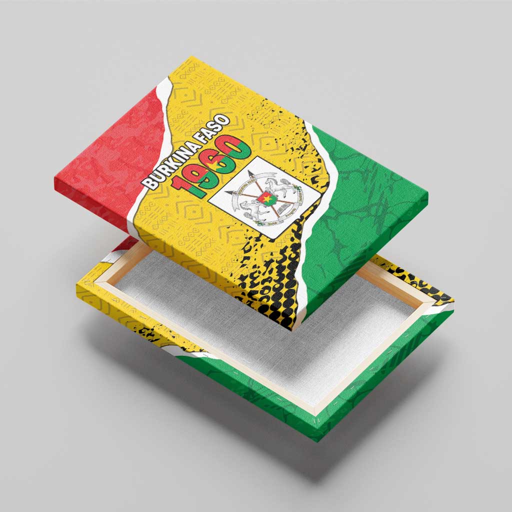 Burkina Faso Independence Day Canvas Wall Art Coat Of Arms - Grunge Style - Wonder Print Shop