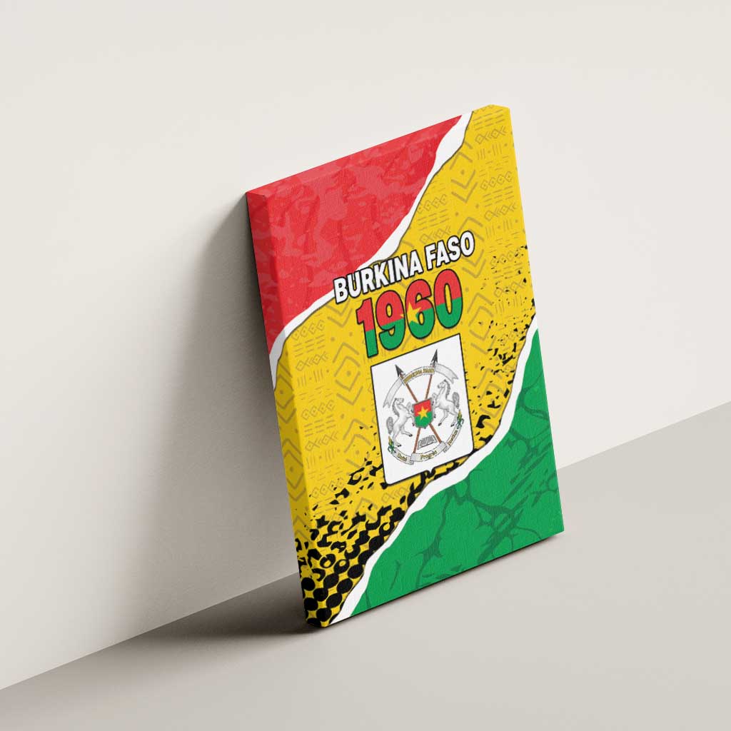 Burkina Faso Independence Day Canvas Wall Art Coat Of Arms - Grunge Style - Wonder Print Shop