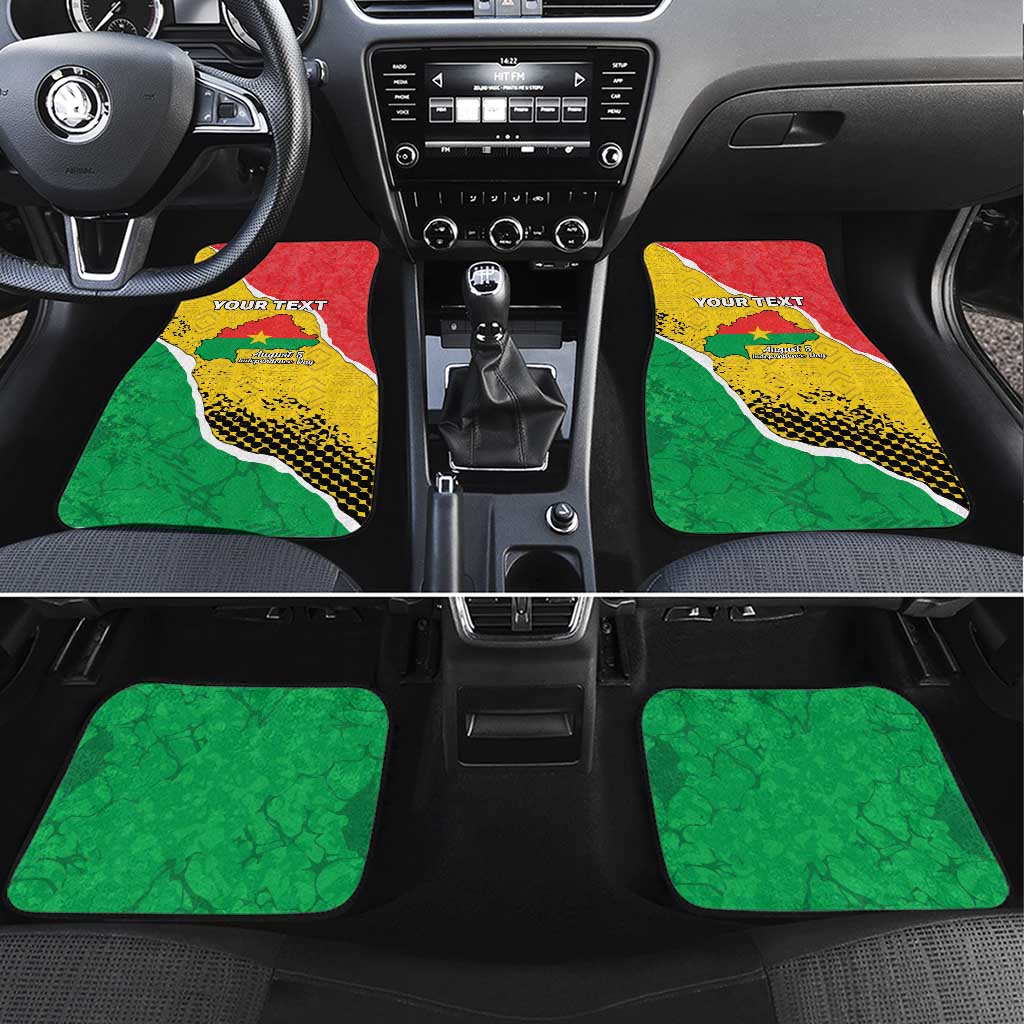 Burkina Faso Independence Day Car Mats Coat Of Arms - Grunge Style - Wonder Print Shop