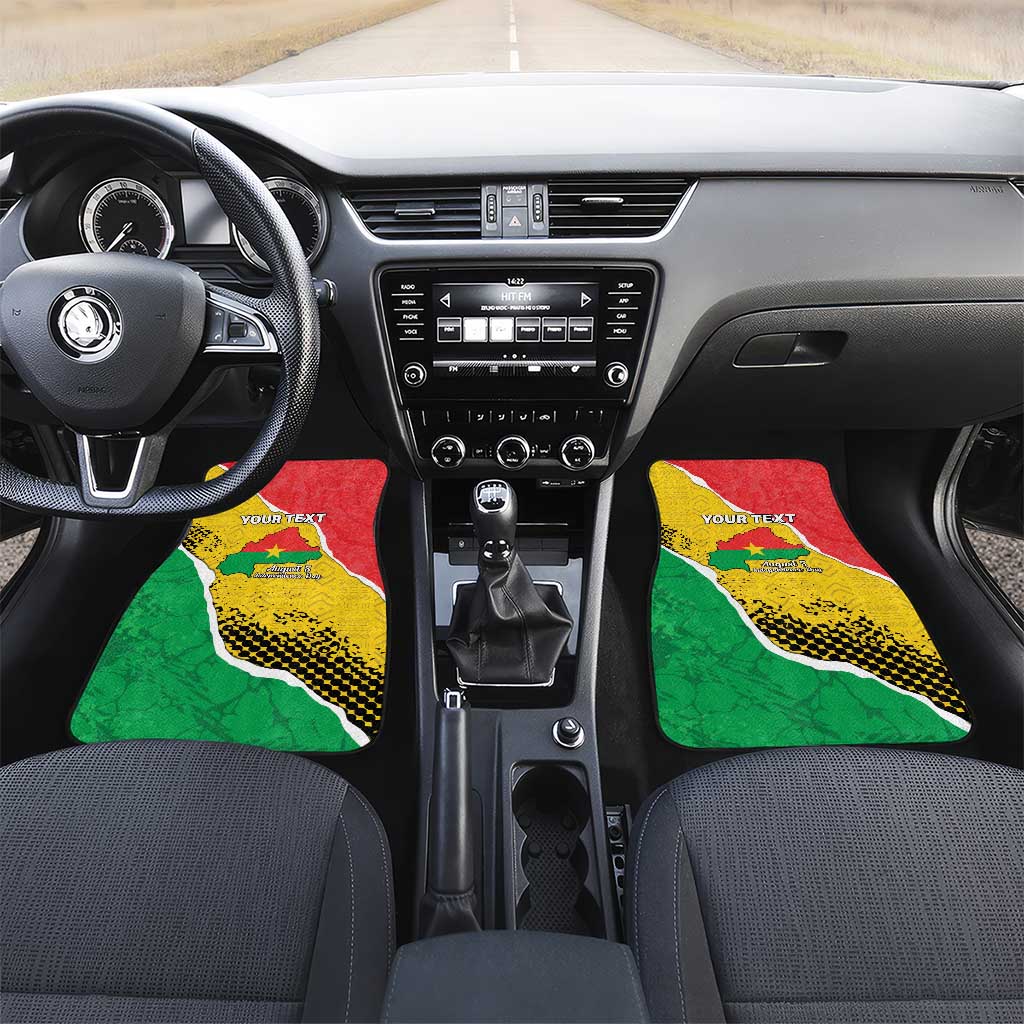 Burkina Faso Independence Day Car Mats Coat Of Arms - Grunge Style - Wonder Print Shop