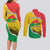 Personalized Burkina Faso Independence Day Couples Matching Long Sleeve Bodycon Dress and Long Sleeve Button Shirt Coat Of Arms - Grunge Style - Wonder Print Shop
