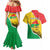 Personalized Burkina Faso Independence Day Couples Matching Mermaid Dress and Hawaiian Shirt Coat Of Arms - Grunge Style - Wonder Print Shop