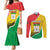 Personalized Burkina Faso Independence Day Couples Matching Mermaid Dress and Long Sleeve Button Shirt Coat Of Arms - Grunge Style - Wonder Print Shop