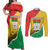 Personalized Burkina Faso Independence Day Couples Matching Off Shoulder Maxi Dress and Long Sleeve Button Shirt Coat Of Arms - Grunge Style - Wonder Print Shop