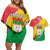 Personalized Burkina Faso Independence Day Couples Matching Off Shoulder Short Dress and Hawaiian Shirt Coat Of Arms - Grunge Style - Wonder Print Shop