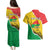 Personalized Burkina Faso Independence Day Couples Matching Puletasi and Hawaiian Shirt Coat Of Arms - Grunge Style - Wonder Print Shop