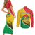 Personalized Burkina Faso Independence Day Couples Matching Short Sleeve Bodycon Dress and Long Sleeve Button Shirt Coat Of Arms - Grunge Style - Wonder Print Shop