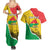 Personalized Burkina Faso Independence Day Couples Matching Summer Maxi Dress and Hawaiian Shirt Coat Of Arms - Grunge Style - Wonder Print Shop