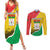 Personalized Burkina Faso Independence Day Couples Matching Summer Maxi Dress and Long Sleeve Button Shirt Coat Of Arms - Grunge Style - Wonder Print Shop