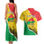 Personalized Burkina Faso Independence Day Couples Matching Tank Maxi Dress and Hawaiian Shirt Coat Of Arms - Grunge Style - Wonder Print Shop