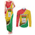 Personalized Burkina Faso Independence Day Couples Matching Tank Maxi Dress and Long Sleeve Button Shirt Coat Of Arms - Grunge Style - Wonder Print Shop