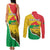 Personalized Burkina Faso Independence Day Couples Matching Tank Maxi Dress and Long Sleeve Button Shirt Coat Of Arms - Grunge Style - Wonder Print Shop