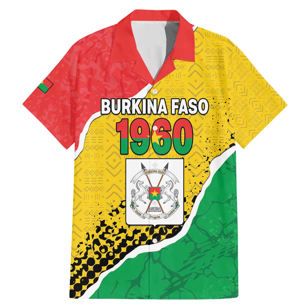 Personalized Burkina Faso Independence Day Family Matching Mermaid Dress and Hawaiian Shirt Coat Of Arms - Grunge Style - Wonder Print Shop