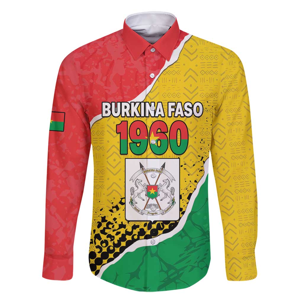 Personalized Burkina Faso Independence Day Family Matching Mermaid Dress and Hawaiian Shirt Coat Of Arms - Grunge Style - Wonder Print Shop