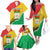 Personalized Burkina Faso Independence Day Family Matching Off The Shoulder Long Sleeve Dress and Hawaiian Shirt Coat Of Arms - Grunge Style - Wonder Print Shop