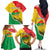 Personalized Burkina Faso Independence Day Family Matching Off The Shoulder Long Sleeve Dress and Hawaiian Shirt Coat Of Arms - Grunge Style - Wonder Print Shop