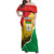 Personalized Burkina Faso Independence Day Family Matching Off Shoulder Maxi Dress and Hawaiian Shirt Coat Of Arms - Grunge Style - Wonder Print Shop