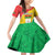Personalized Burkina Faso Independence Day Family Matching Off Shoulder Short Dress and Hawaiian Shirt Coat Of Arms - Grunge Style - Wonder Print Shop