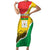 Personalized Burkina Faso Independence Day Family Matching Short Sleeve Bodycon Dress and Hawaiian Shirt Coat Of Arms - Grunge Style - Wonder Print Shop