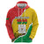 Personalized Burkina Faso Independence Day Hoodie Coat Of Arms - Grunge Style - Wonder Print Shop