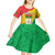 Personalized Burkina Faso Independence Day Kid Short Sleeve Dress Coat Of Arms - Grunge Style - Wonder Print Shop