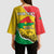 Personalized Burkina Faso Independence Day Kimono Sleeve Blouse Coat Of Arms - Grunge Style - Wonder Print Shop