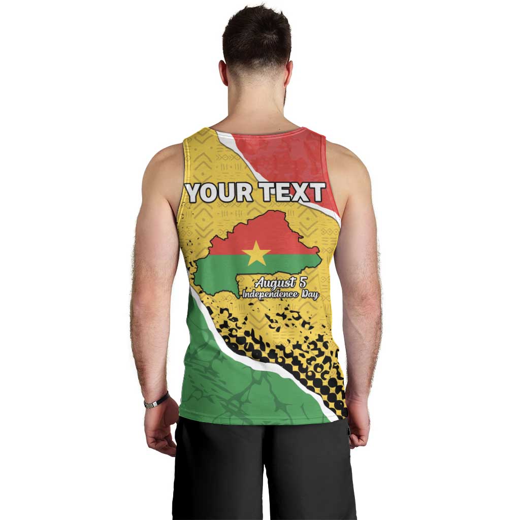 Personalized Burkina Faso Independence Day Men Tank Top Coat Of Arms - Grunge Style - Wonder Print Shop