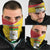 Burkina Faso Independence Day Neck Gaiter Coat Of Arms - Grunge Style - Wonder Print Shop