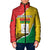 Personalized Burkina Faso Independence Day Padded Jacket Coat Of Arms - Grunge Style - Wonder Print Shop
